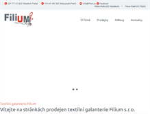 Tablet Screenshot of filium.cz